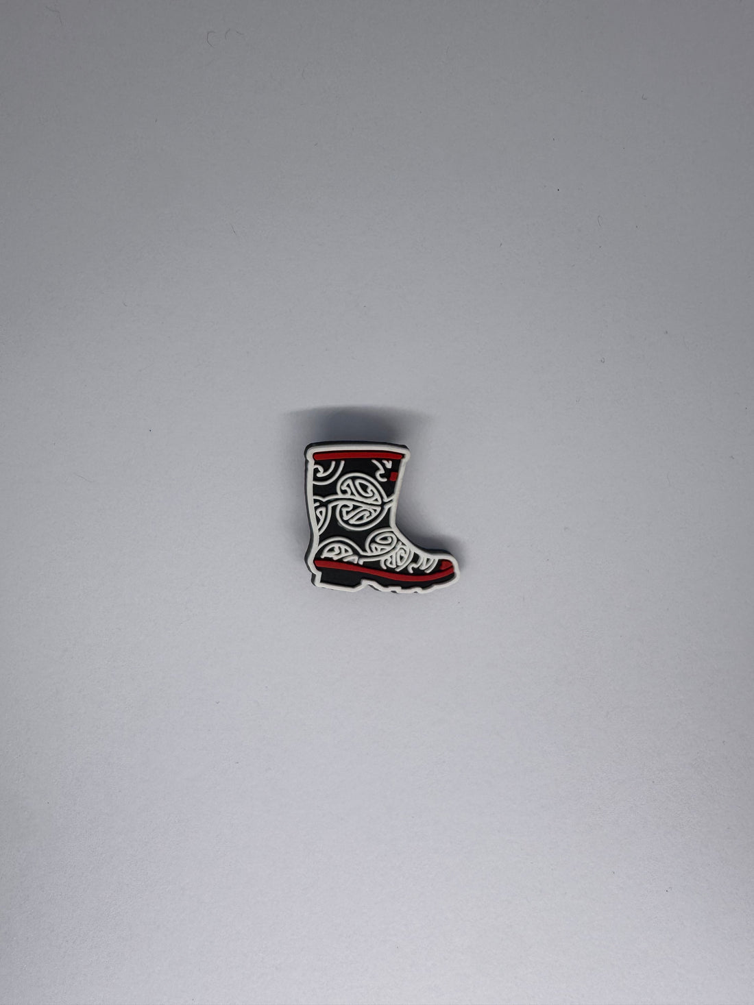 Black and White Patterned Gumboot Charm
