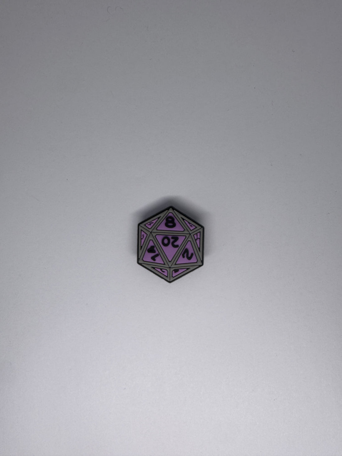 Purple D20 Dice Charm