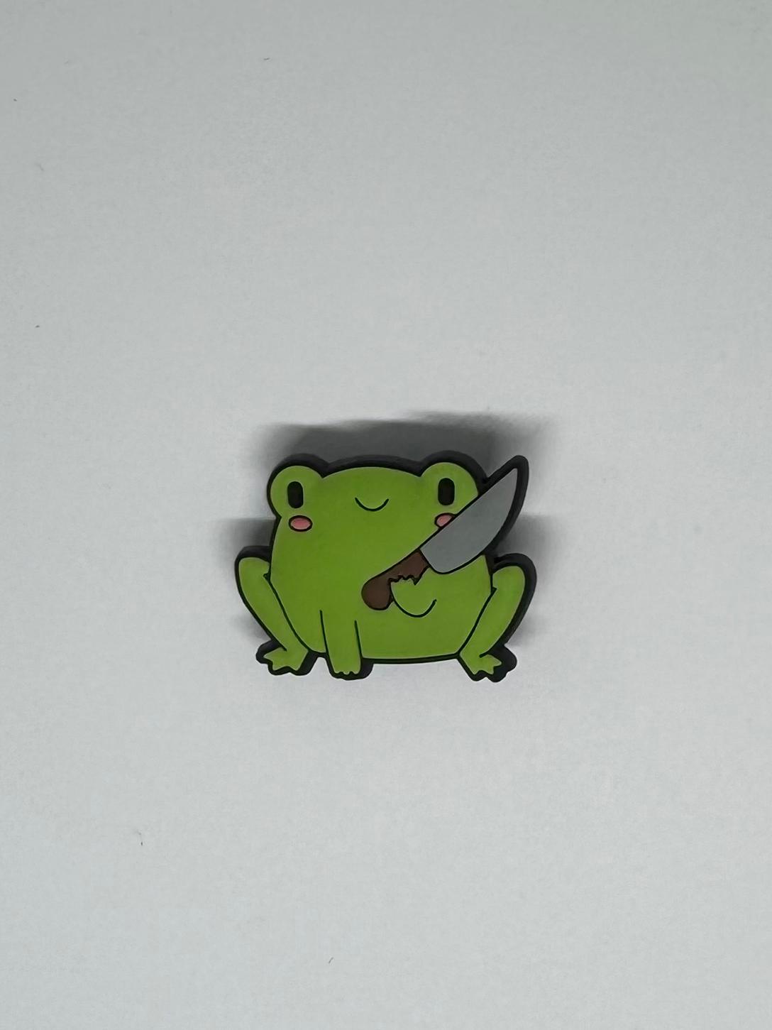 Frog w a Knife Charm