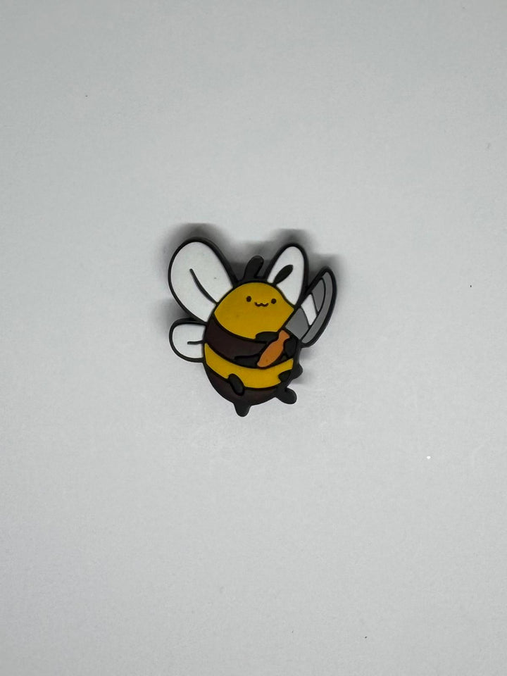 Bee w a Knife Charm