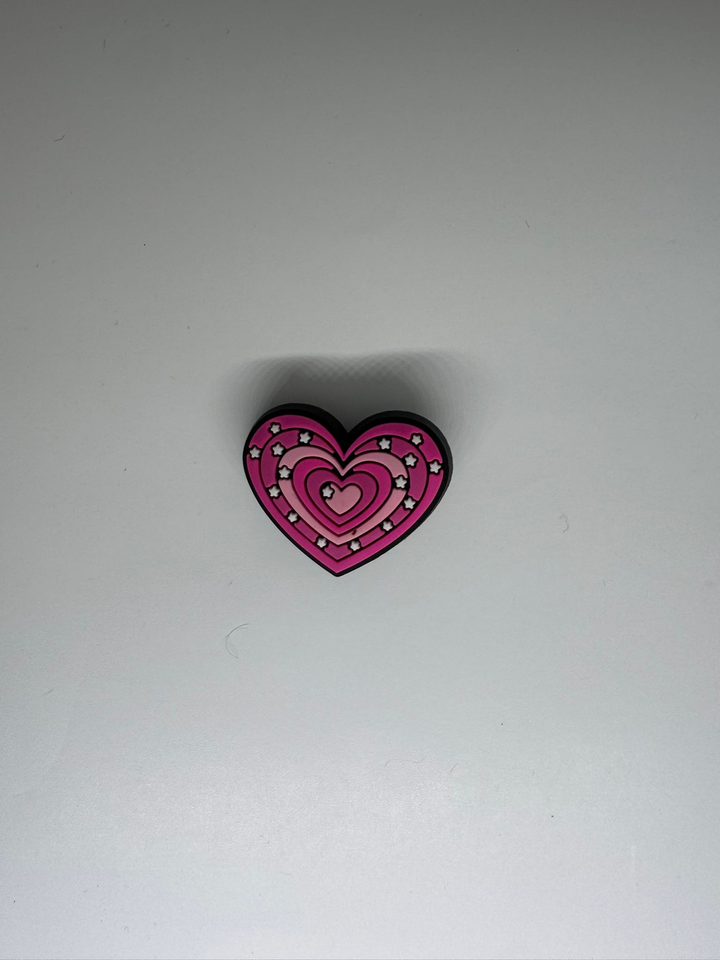 Pink Sparkle Heart Charm