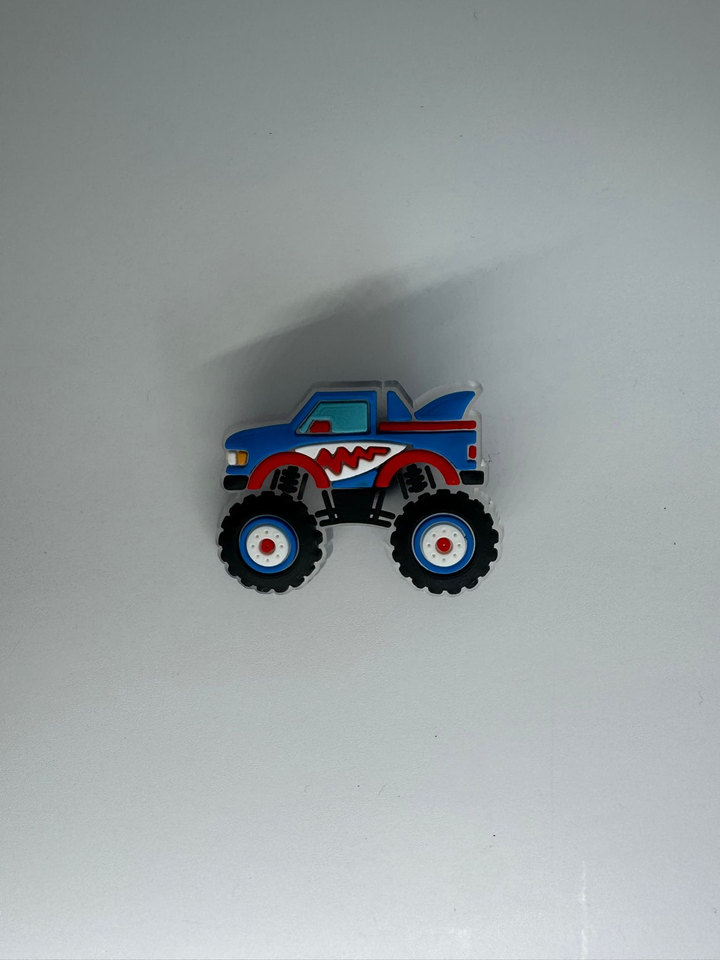 Blue Monster Truck w Shark Teeth Charm